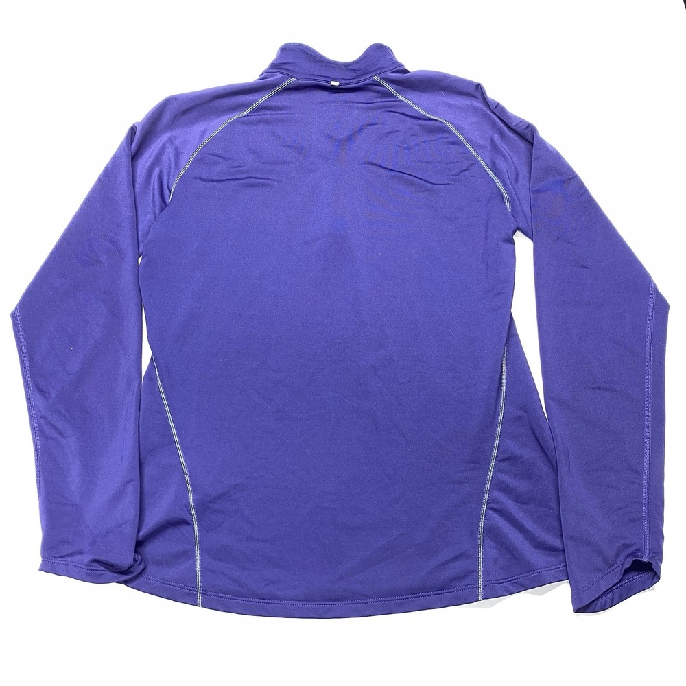 Nike Running Womens Sz L Purple Neon Dri-Fit 1/4 Zip Pullover Top‎ - Picture 6 of 11